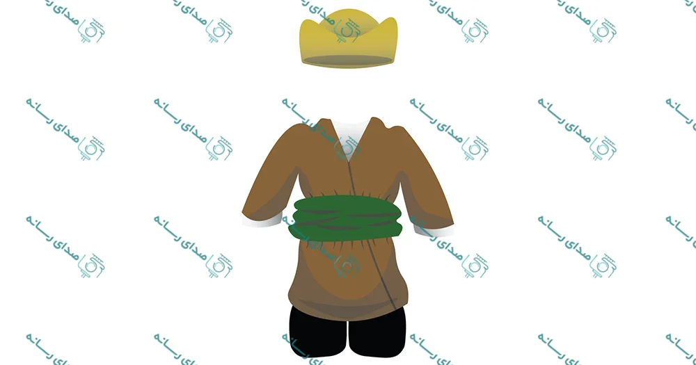 وکتور لایه باز طرح لباس محلی استان فارس